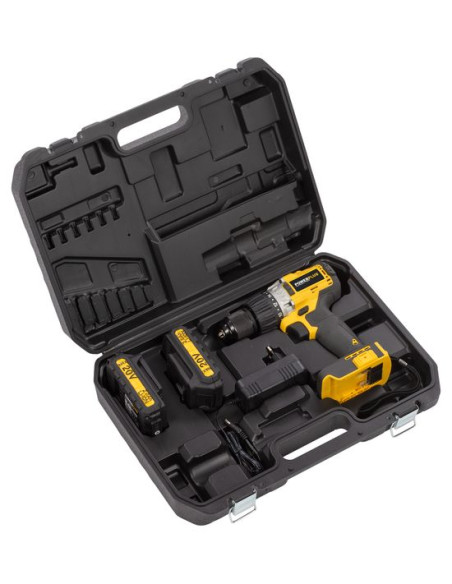 Slagboremaskine kulløs med 2 batteri 20V