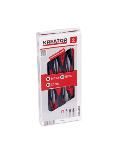 6-Delt Skruetrækkersæt i PH/PZ/SL - Kromvanadium med...