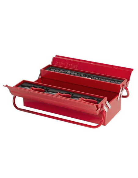 Værktøjskassesæt i metal med 67 dele