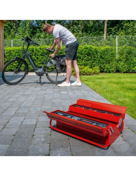 Værktøjskassesæt i metal med 67 dele