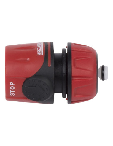 Slangekobling 1/2'' med stop - soft grip