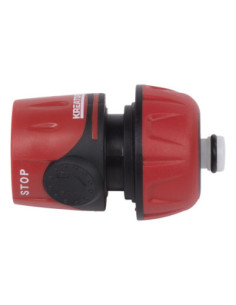 Slangekobling 3/4'' med stop - soft grip