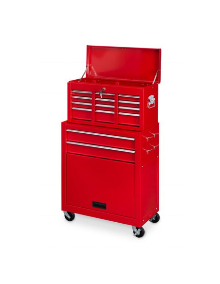 Værktøjsvogn med 8 skuffer og 4 kroge