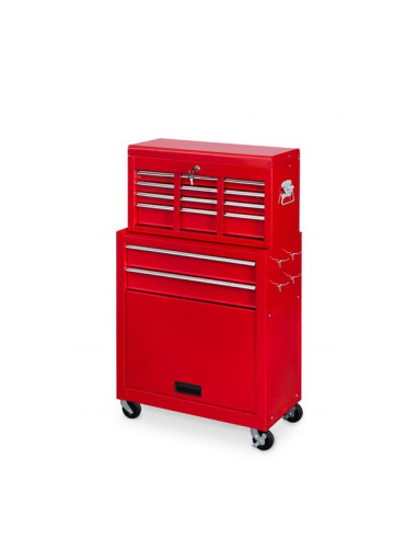 Værktøjsvogn med 8 skuffer og 4 kroge