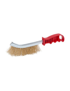 Stålbørste messing 1 række 15 mm bred