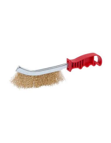 Stålbørste messing 1 række 15 mm bred