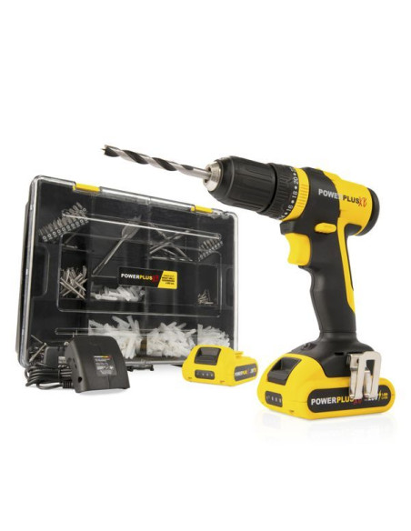 Slagboremaskine med 362 dele i kuffert