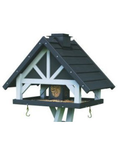 Fuglefoderhus på fod m/ fodersilo