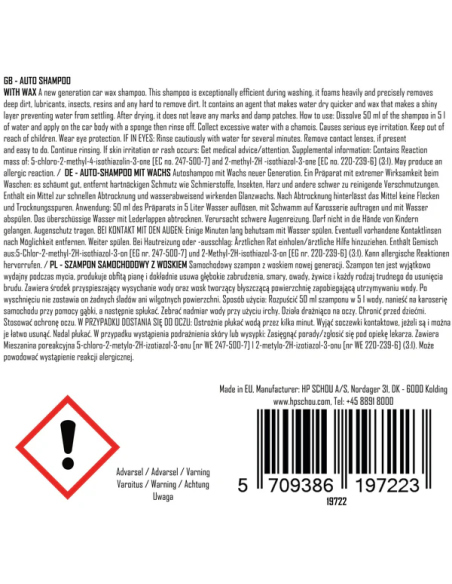 Autoshampoo m/voks 1L