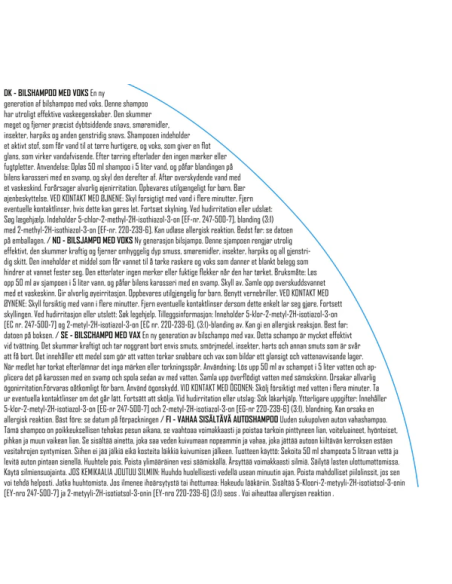 Autoshampoo m/voks 1L