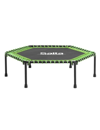 Fitness trampolin med håndtag - grøn