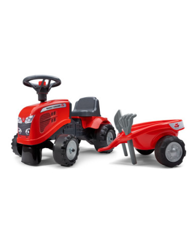 Gåvogn Traktor m. trailer og tilbehør - Massey Ferguson