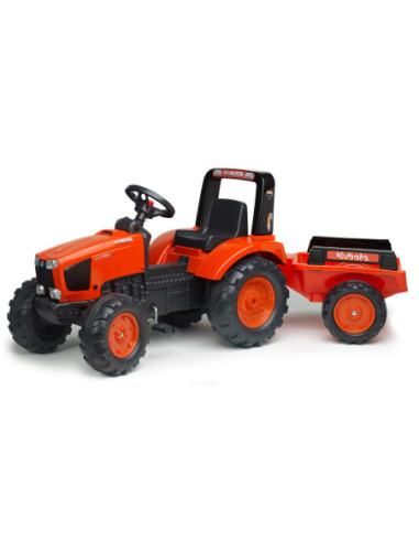 Pedaltraktor Kubota med vogn