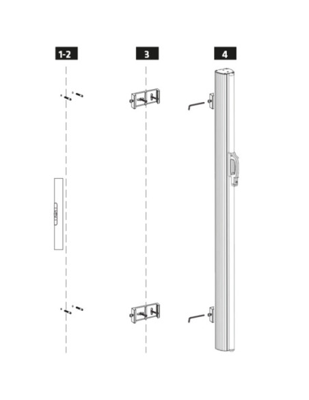 Udtrækssejl enkelt 140 x 300 cm