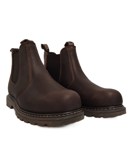 Chelsea Støvle i Brun kvalitets Læder