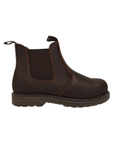 Chelsea Støvle i Brun kvalitets Læder