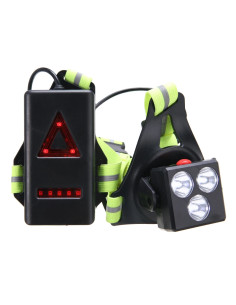 Løbevest neon med lygte 2