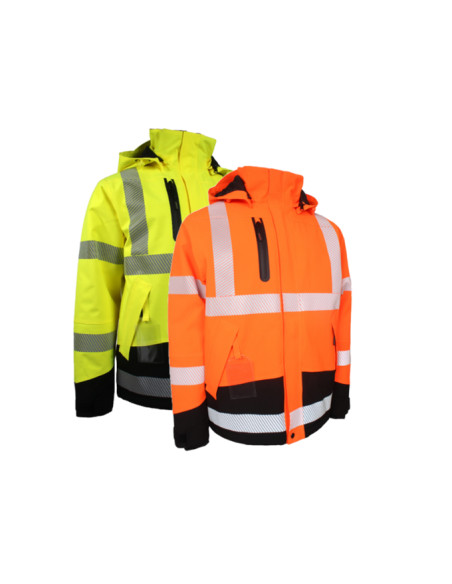 Vinter regnjakke - Hi-Vis i stræk kvalitet
