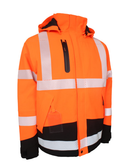 Vinter regnjakke - Hi-Vis i stræk kvalitet