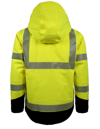 Vinter regnjakke - Hi-Vis i stræk kvalitet