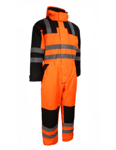Lyngsøe Hi-Vis Orange/Sort Vinterkedeldragt med Quiltet For