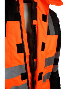 Lyngsøe Hi-Vis Orange/Sort Vinterkedeldragt med Quiltet For 2