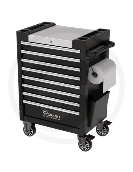 Værkstedsvogn Dynamic med 6 Værktøjssæt - Professionelt Værktøj i GRANIT BLACK EDITION