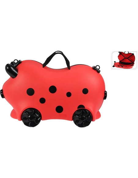 Børnekuffert Mariehøne Ride-on – Sjov og Farverig Kuffert