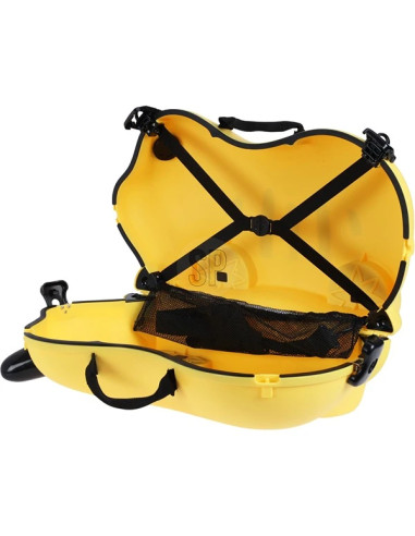 Børnekuffert - Gul Ride-on med Fire Hjul