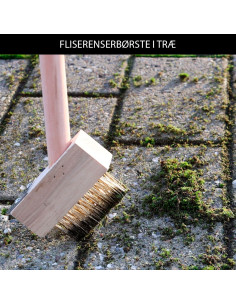 Fliserenserbørste i træ