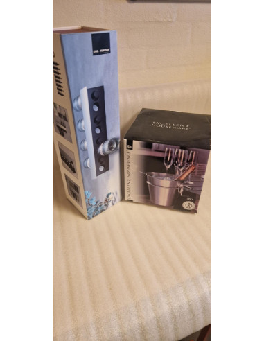 Julegave-sæt: Elegant vinreol + matchende isspand