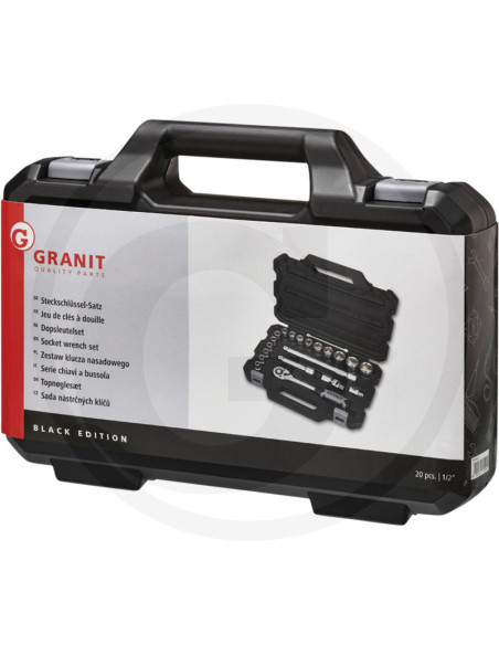 BLACK EDITION 1/2" topnøgle-sæt i Uovertruffen Tysk Kvalitet