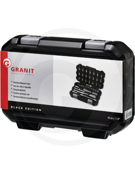 BLACK EDITION 1/4" topnøgle-sæt - Værktøjssæt i Tysk Kvalitet