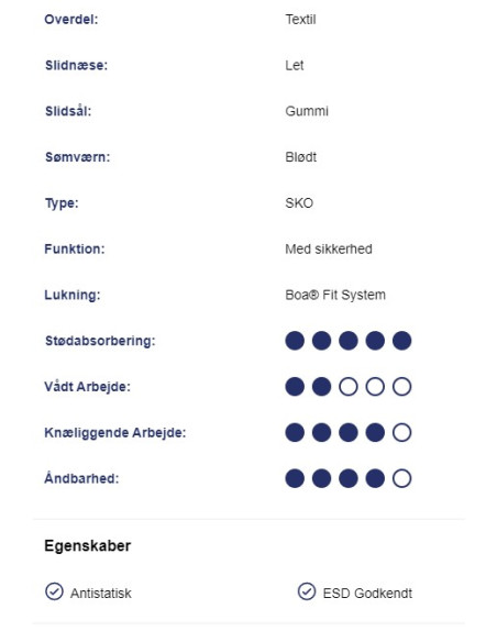 Vismo Sikkerhedssko m/Boa - Model EB22B