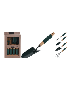 Haveredskabssæt i metal med 4 dele