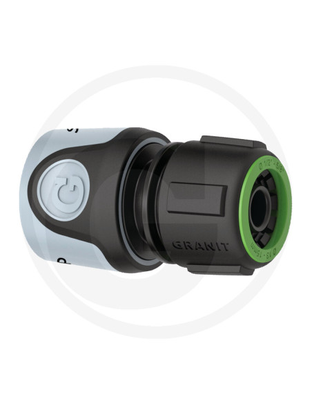 Slangekobling med vandstop 1/2" 13mm