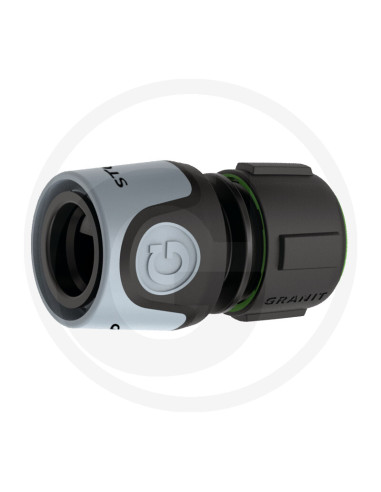 Slangekobling med vandstop 1/2" 13mm