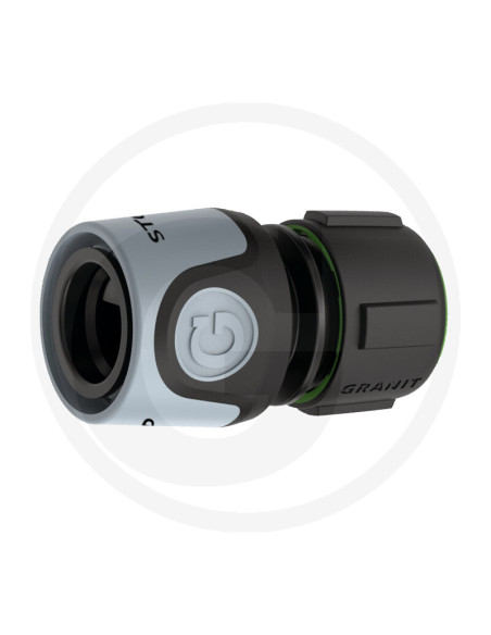 Slangekobling med vandstop 1/2" 13mm