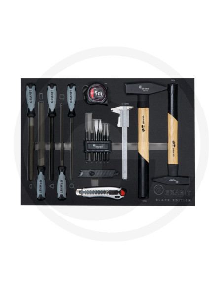 Værkstedsvogn Dynamic med 6 Værktøjssæt - Professionelt Værktøj i GRANIT BLACK EDITION