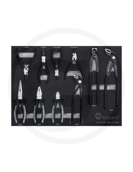 Værkstedsvogn Dynamic med 6 Værktøjssæt - Professionelt Værktøj i GRANIT BLACK EDITION