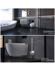 Sanimaid Seoul toiletbørste væghængt - sort 2
