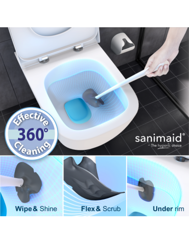 Sanimaid Seoul toiletbørste væghængt - sort