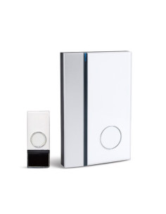 Trådløs Dørklokke hvid med 1 tryk