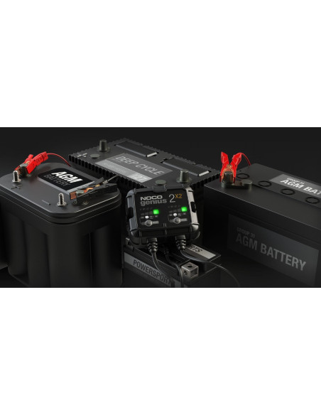 Noco GENIUS 2X2 - Dobbelt Batterilader med Avancerede Funktioner