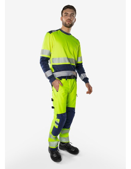 Fristads Hi vis green stretch bukser - 134189-196