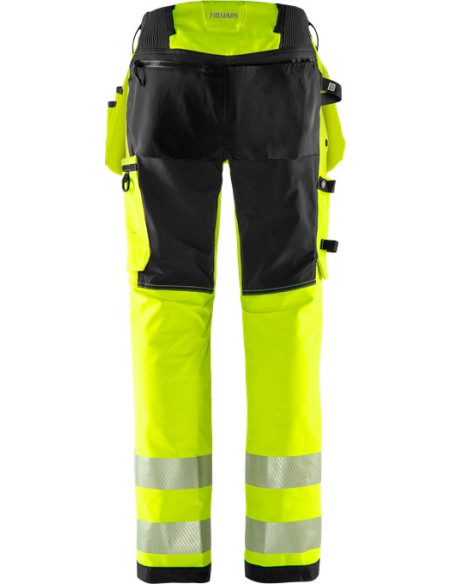 Fristads Hi vis green stretch buks m/hængelommer - 134188-196