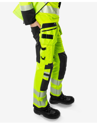 Fristads Hi vis green stretch buks...