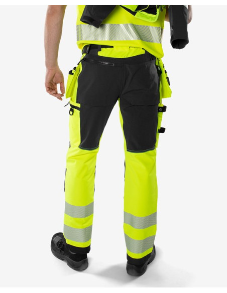 Fristads Hi vis green stretch buks m/hængelommer - 134188-196