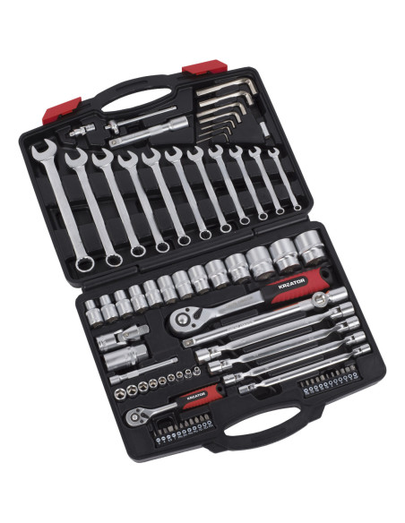 Topnøglesæt 1/4-1/2'' 77 dele med nøgler