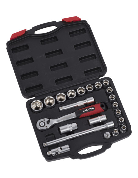 Topnøglesæt 1/2'' 22 dele 10-32 mm